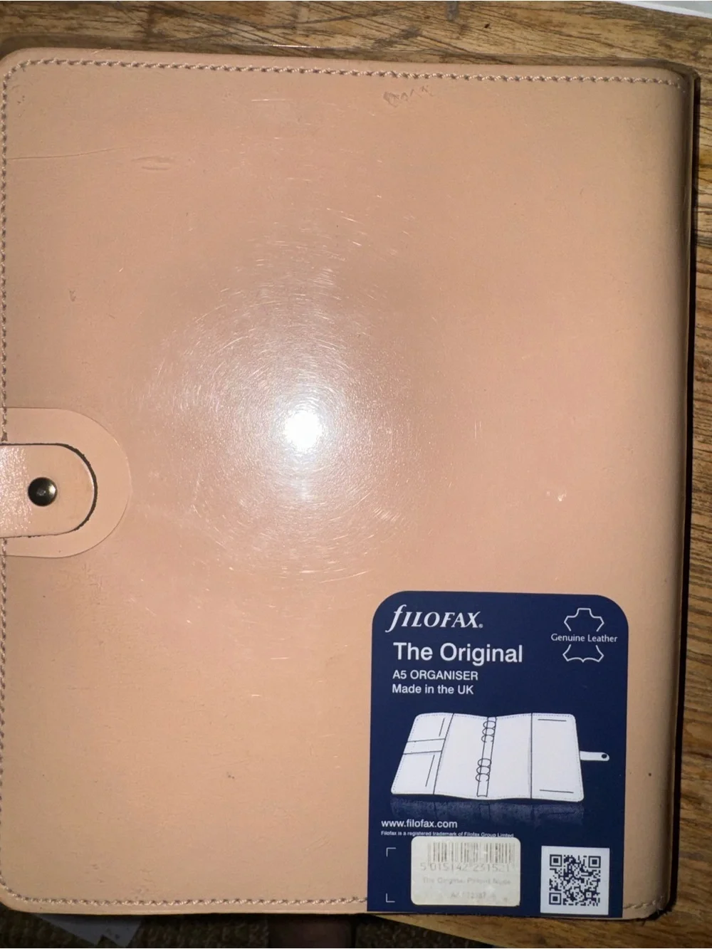 Filofax Nude Patent A5 Leather Organizer